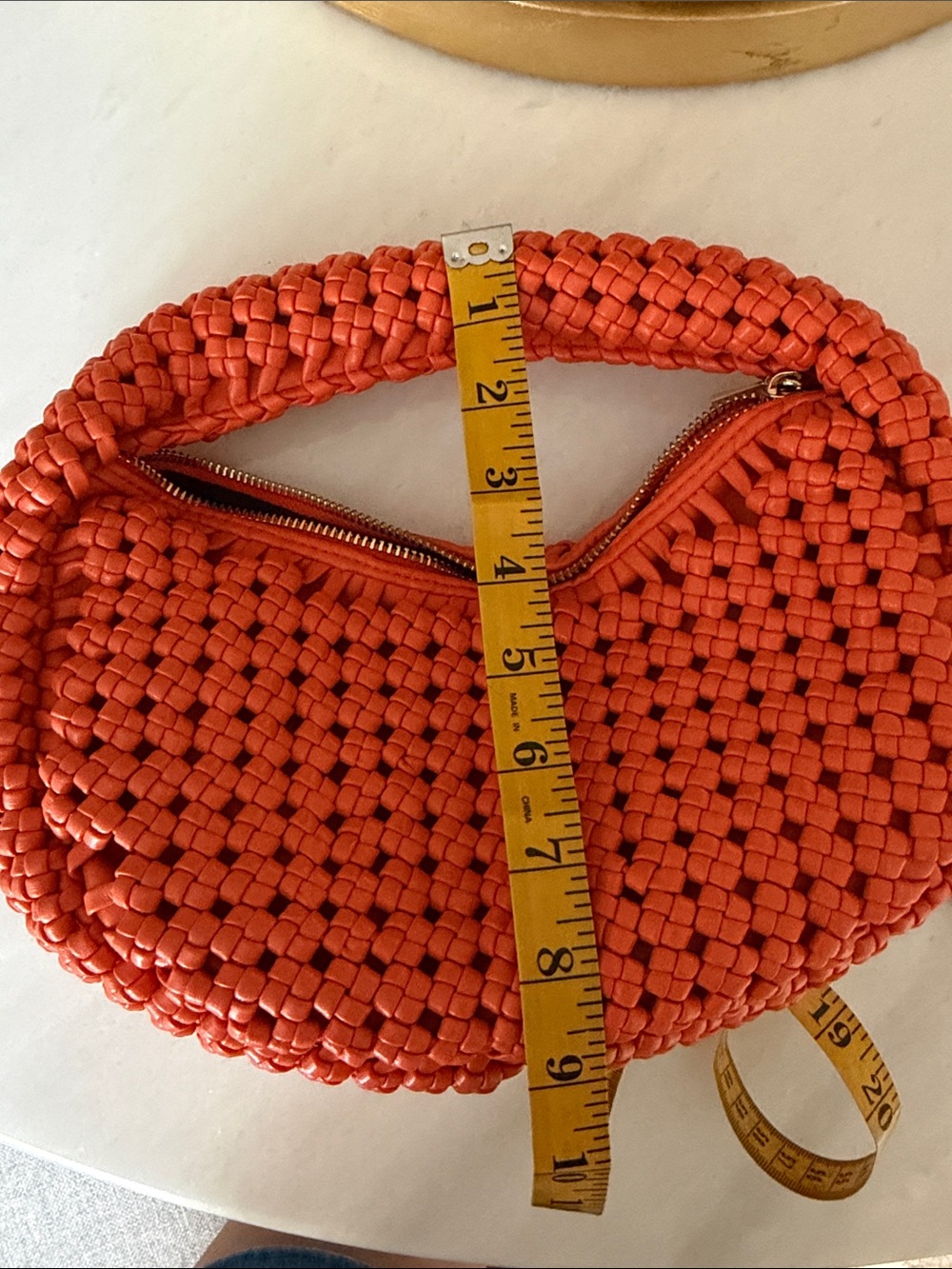 Sincerly Jules Braided Orange Shoulder Bag - Picture 4 of 6